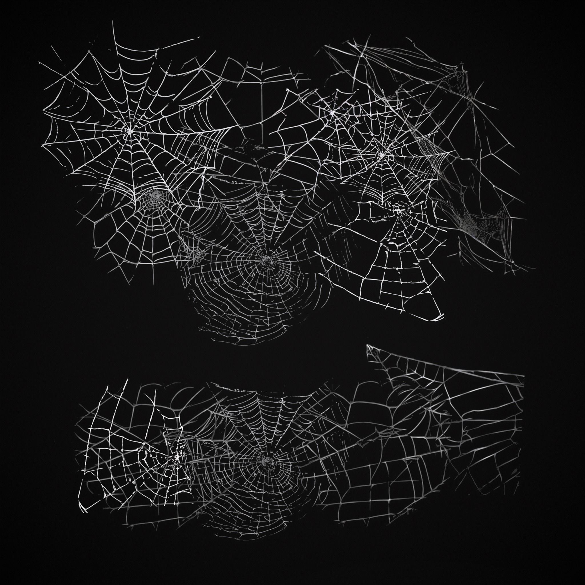 Spider Webs Packs One and Two 3D Model Collection_34