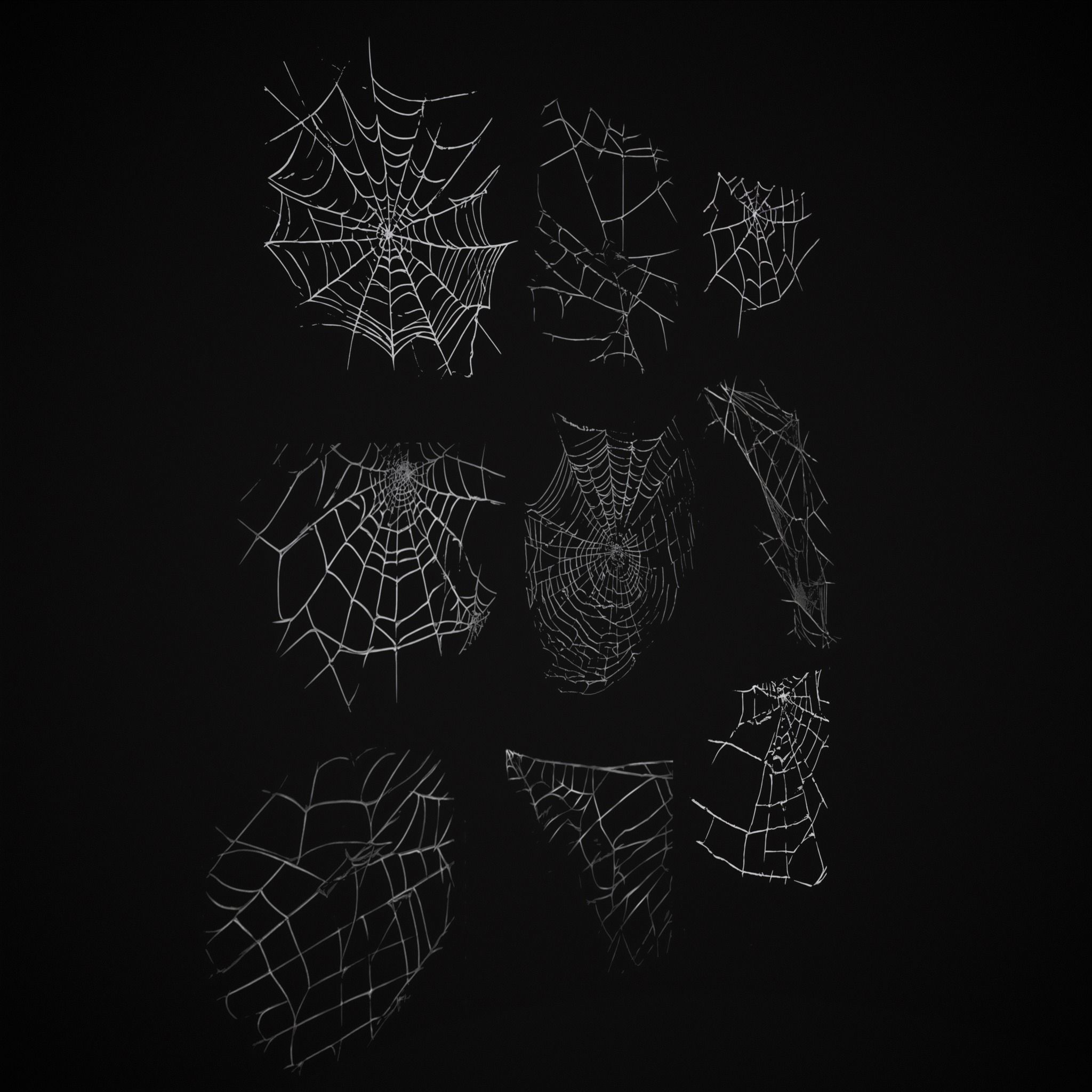 Spider Webs Packs One and Two 3D Model Collection_38