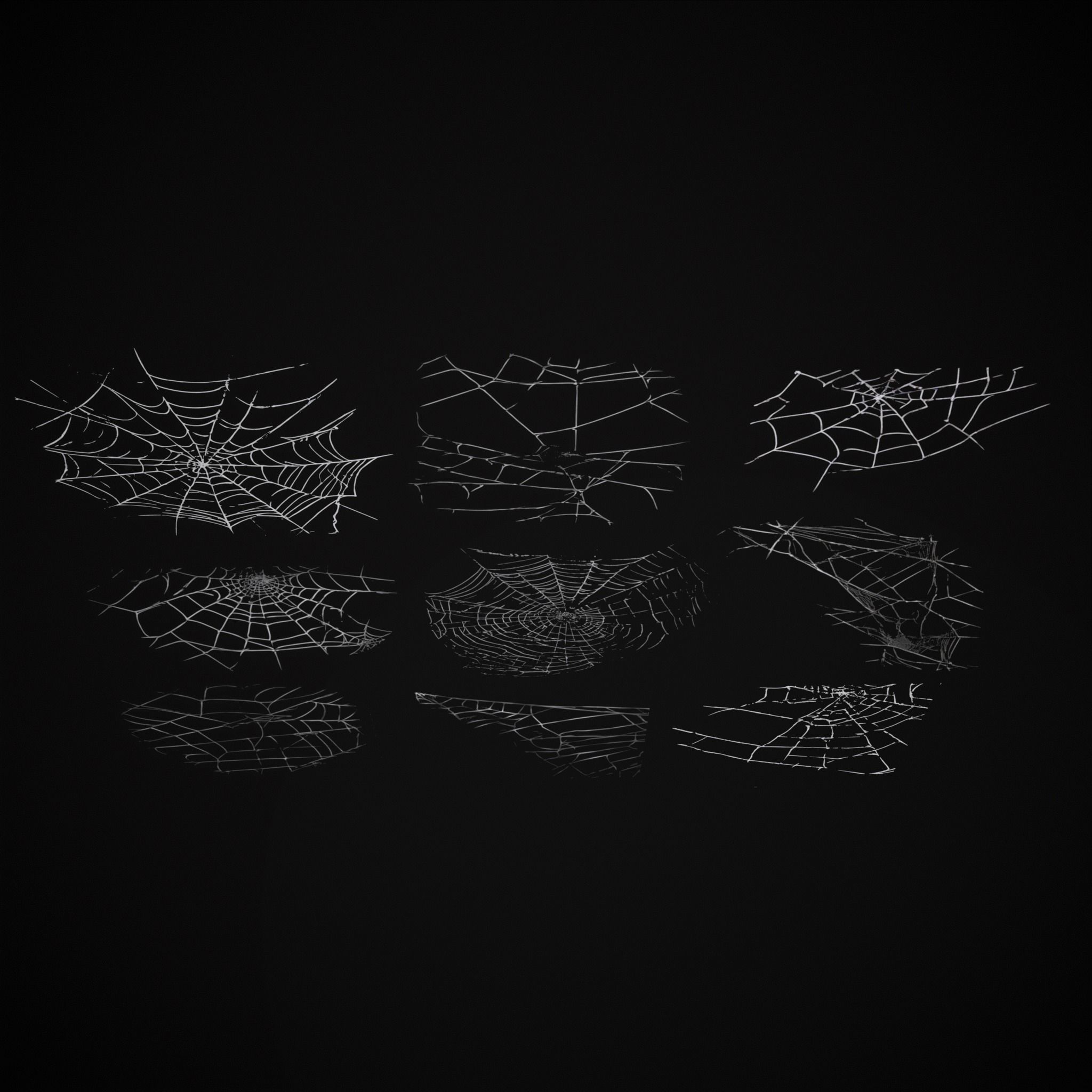 Spider Webs Packs One and Two 3D Model Collection_40