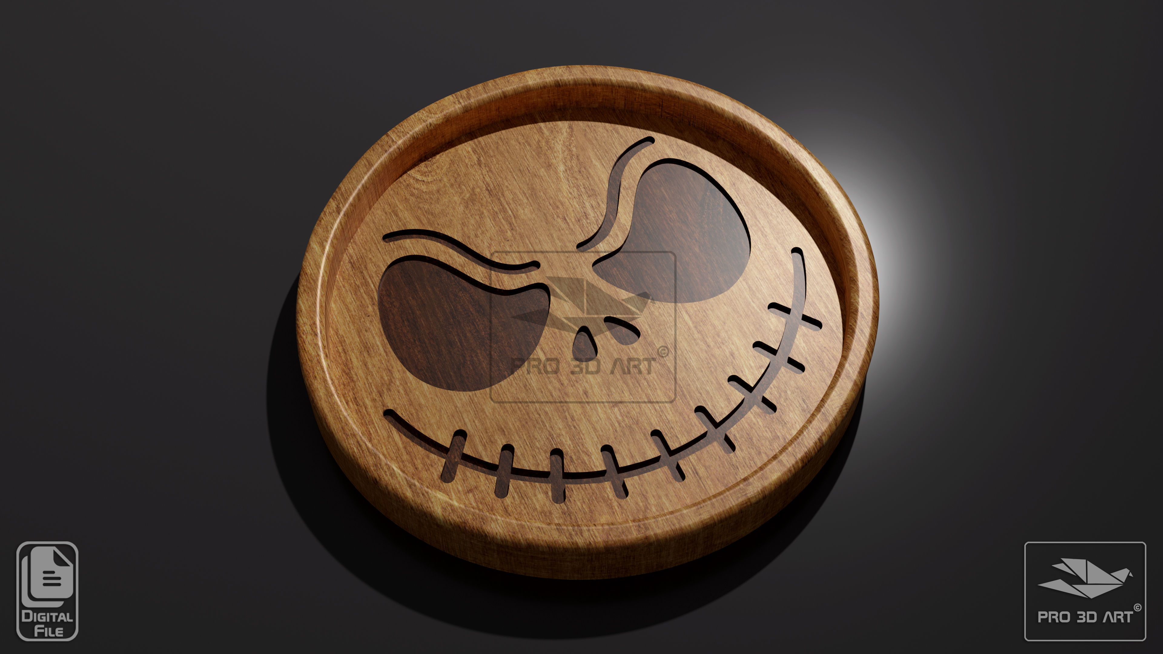 Halloween Trays Pack 2 - CNC Files for Wood 3D model_5