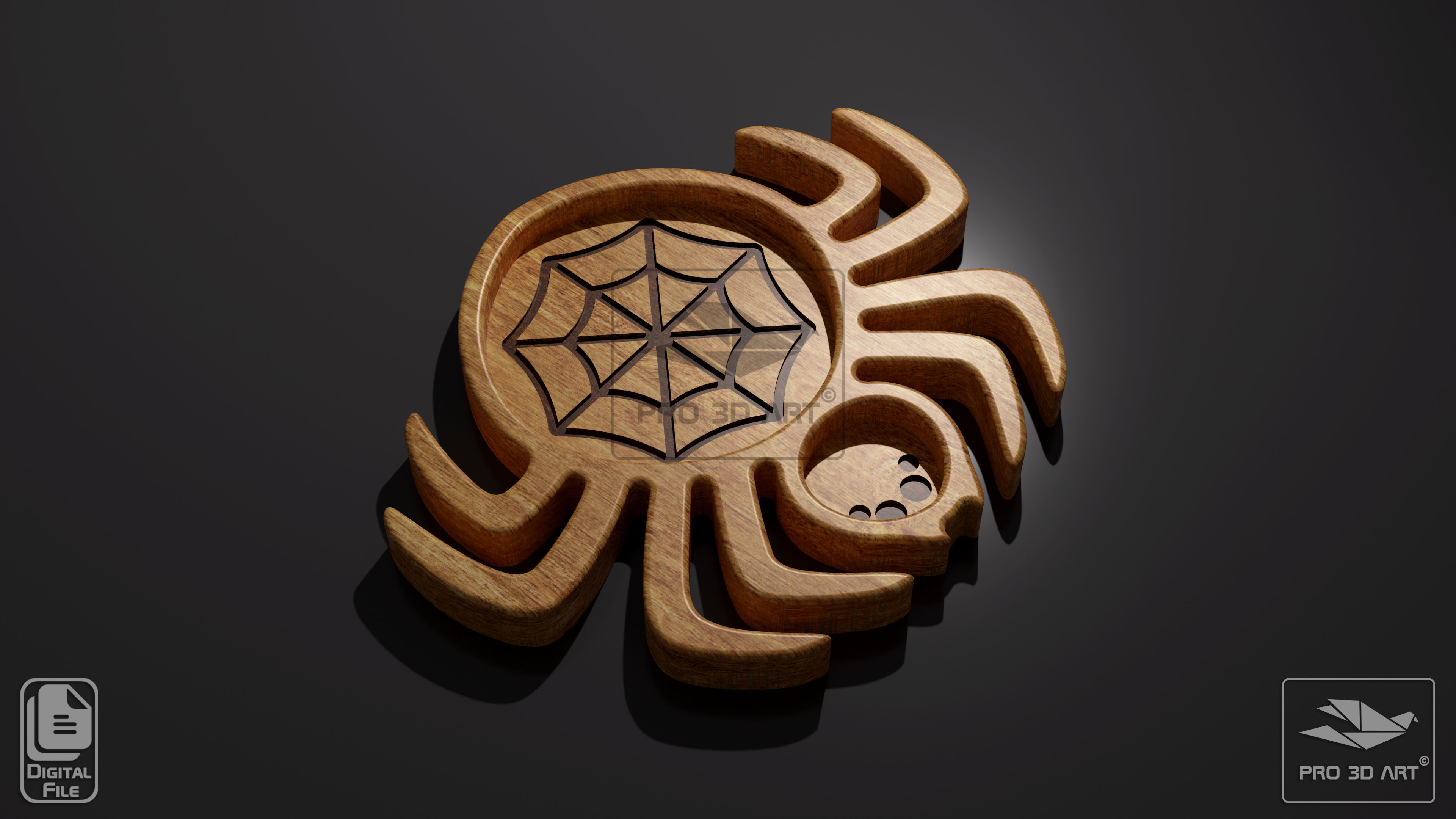 Halloween Trays Pack 2 - CNC Files for Wood 3D model_1