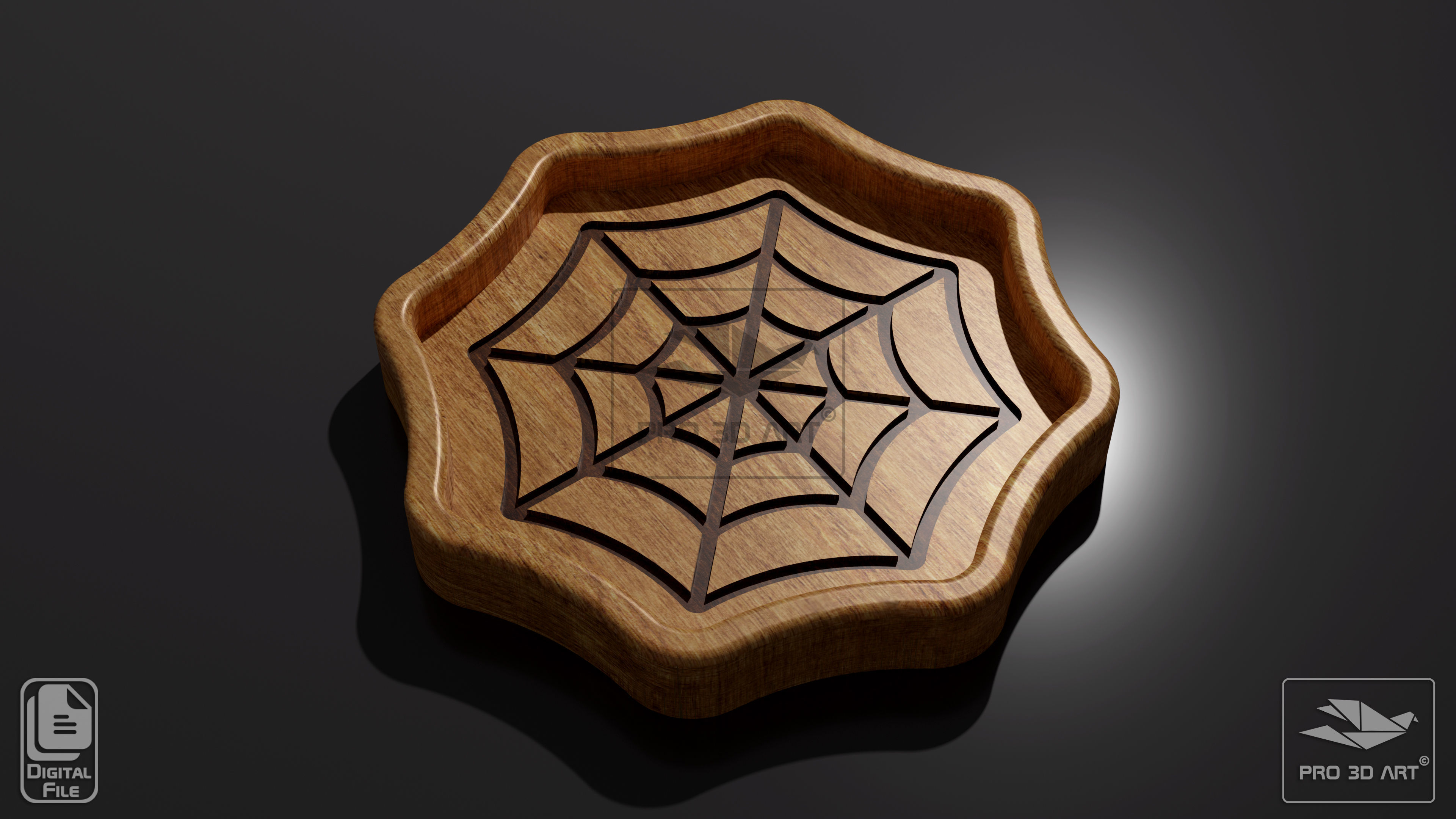 Halloween Trays Pack 2 - CNC Files for Wood 3D model_3