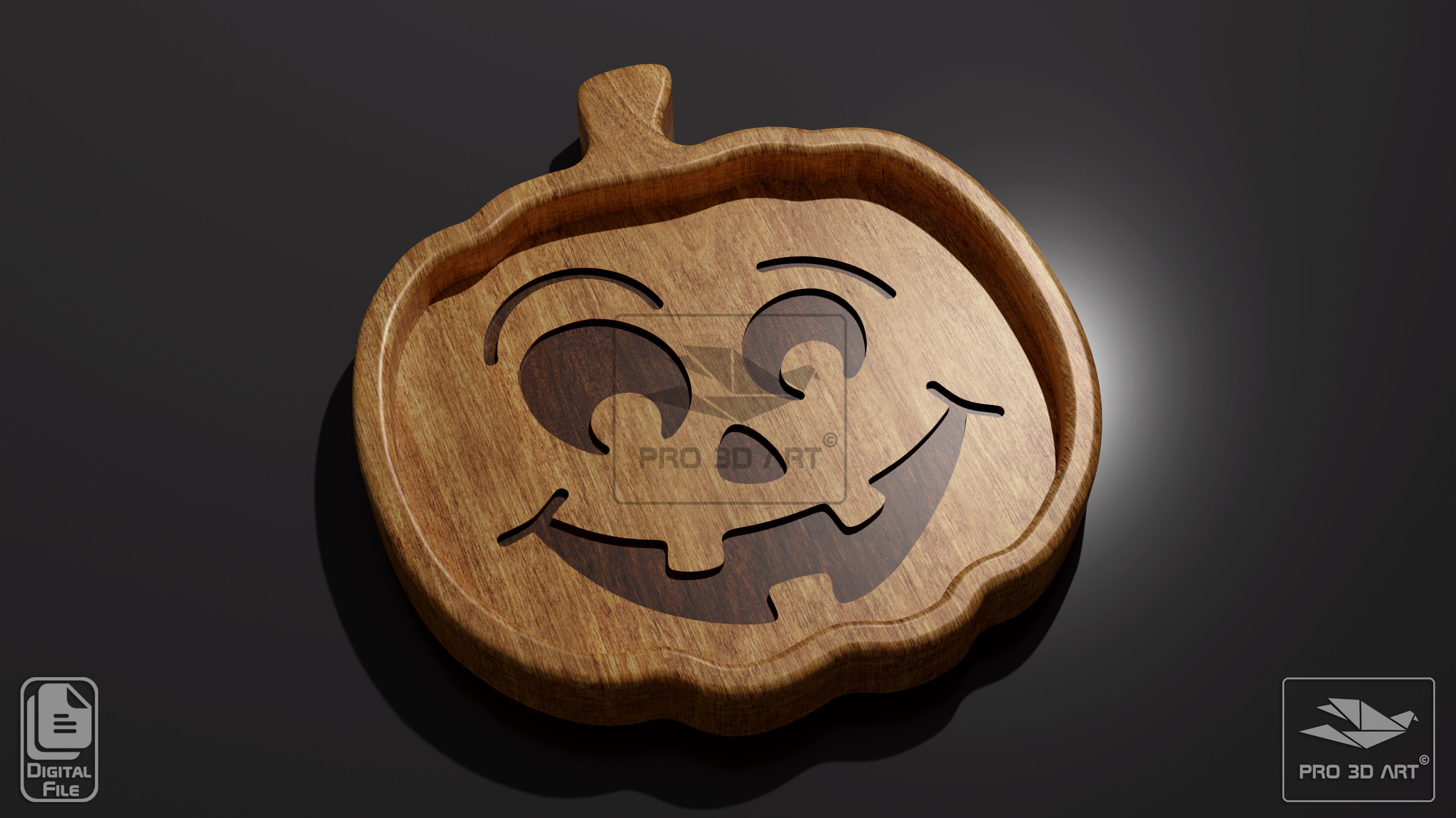Halloween Trays Pack 2 - CNC Files for Wood 3D model_6