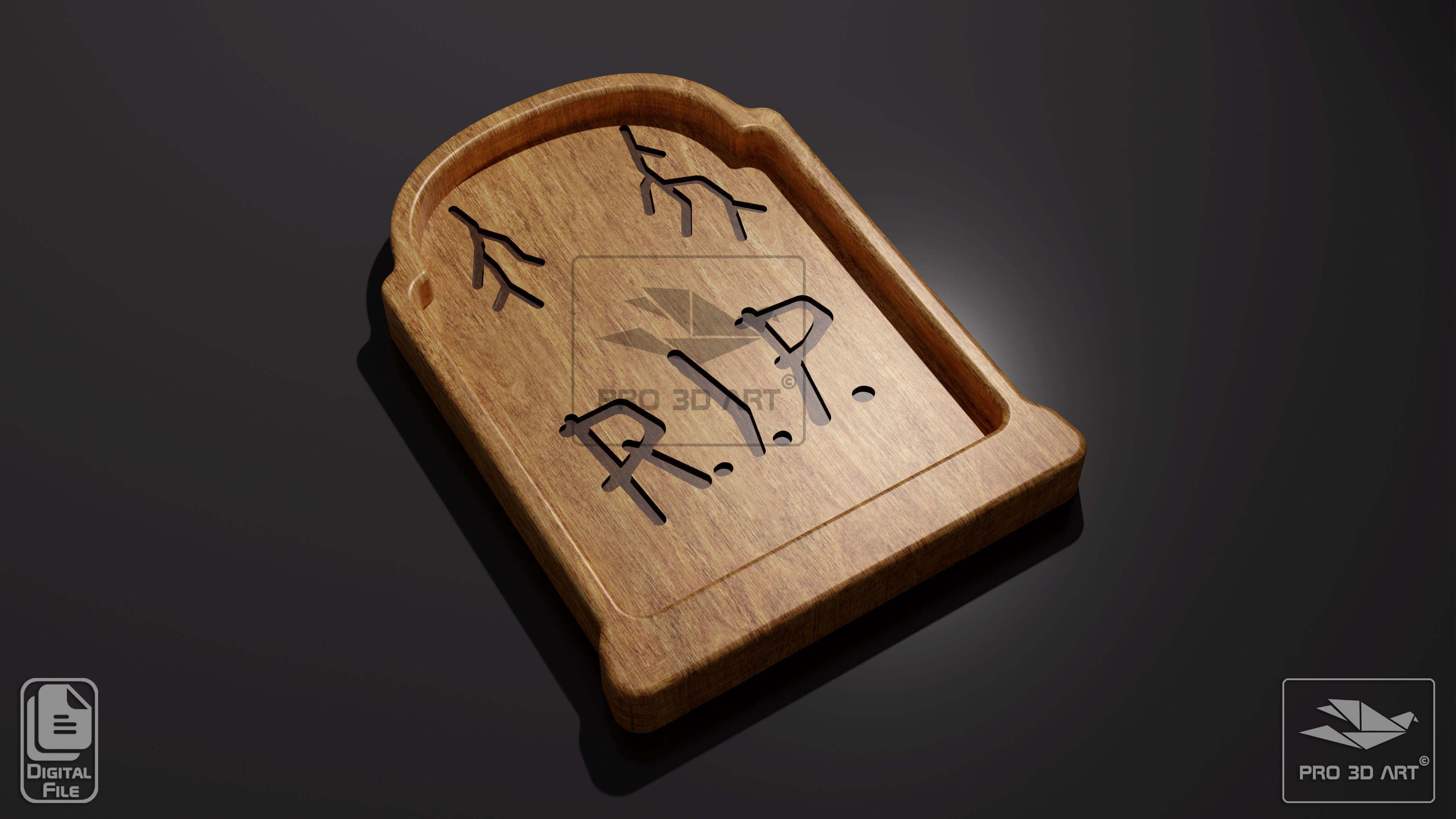 Halloween Trays Pack 2 - CNC Files for Wood 3D model_4