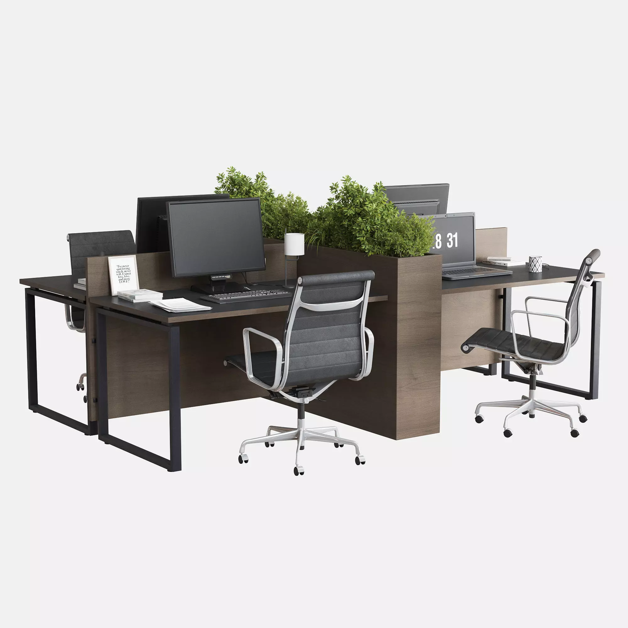 office and desk Modern chair 3D model