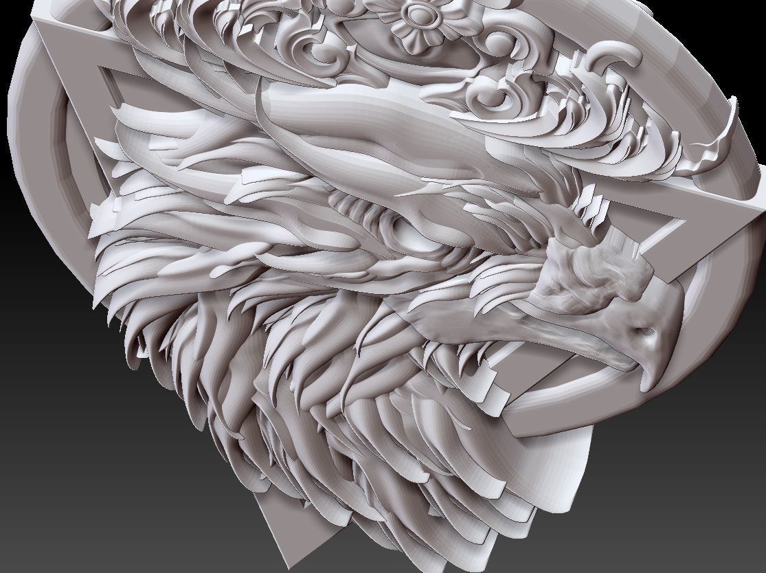 HM Eagle Keychain 03 3D print model_13