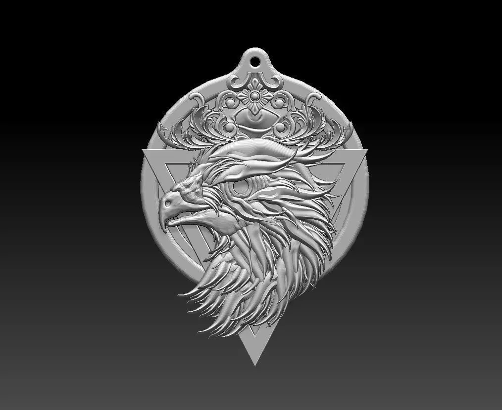 HM Eagle Keychain 03 3D print model_0