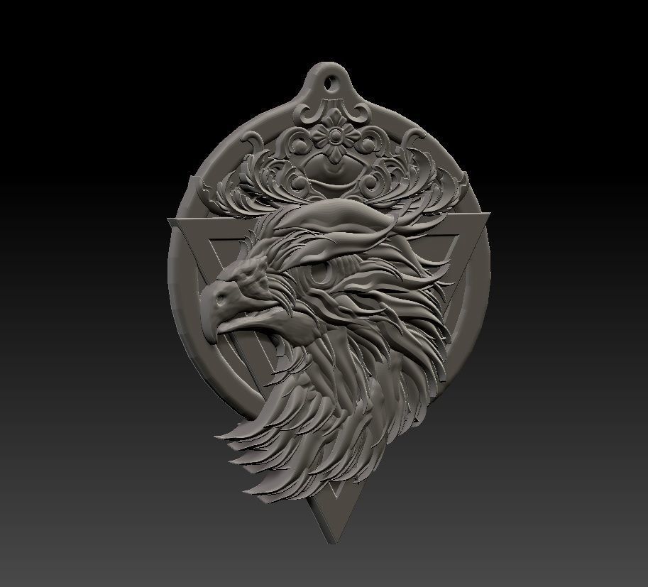 HM Eagle Keychain 03 3D print model_14