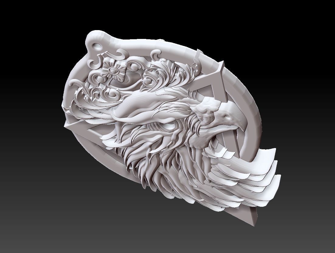 HM Eagle Keychain 03 3D print model_6