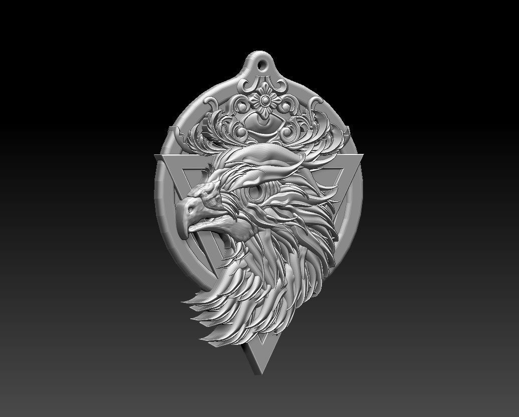 HM Eagle Keychain 03 3D print model_1