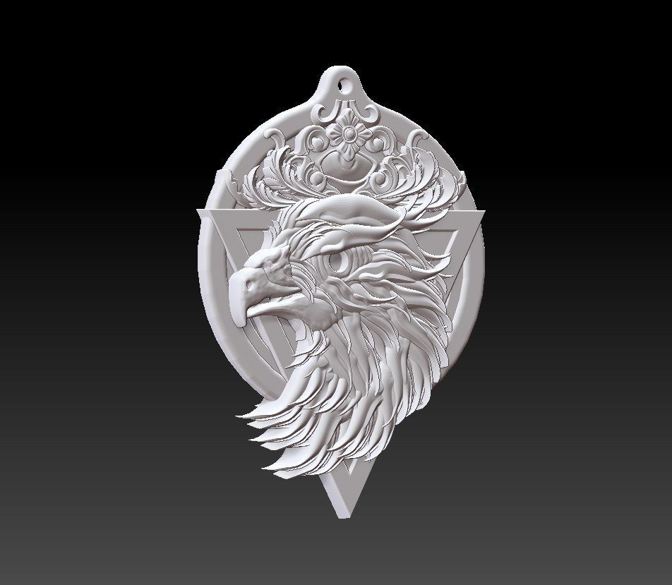 HM Eagle Keychain 03 3D print model_8