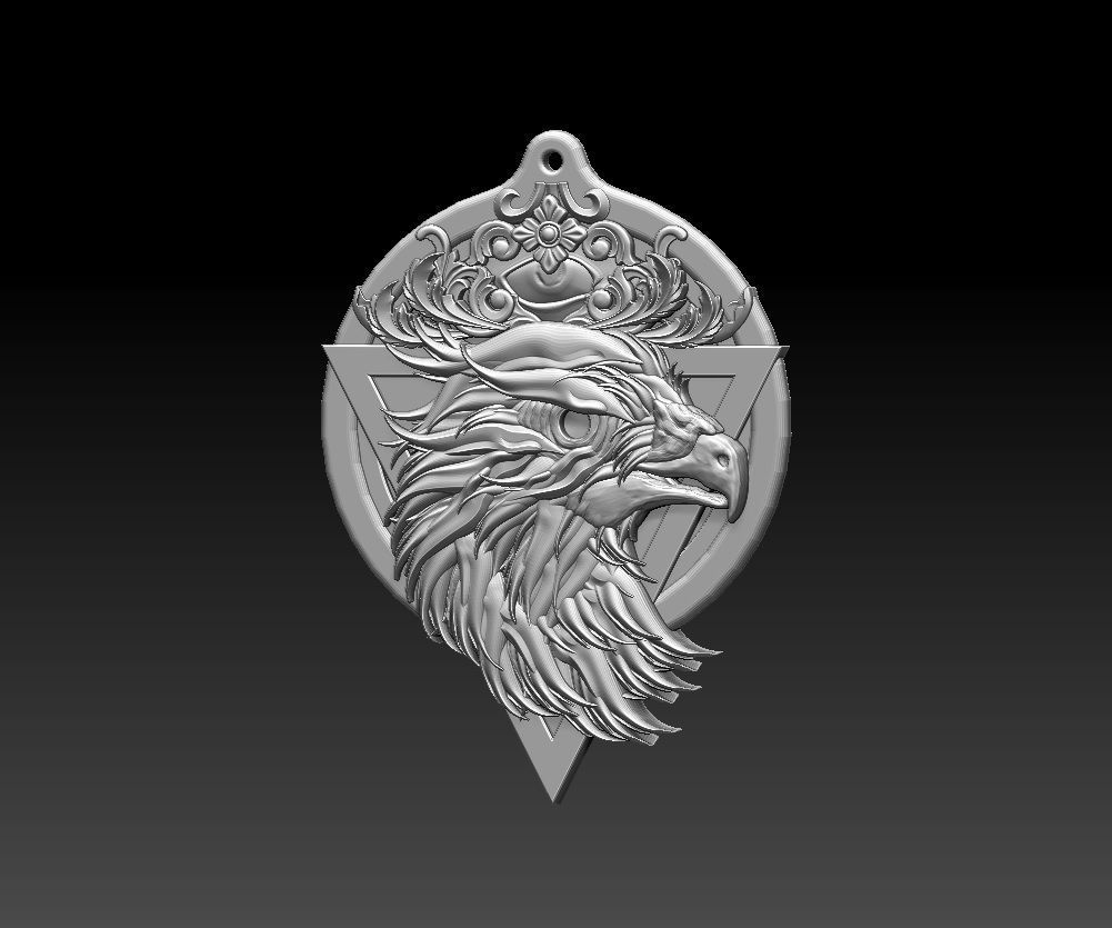 HM Eagle Keychain 03 3D print model_2