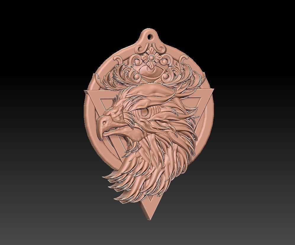 HM Eagle Keychain 03 3D print model_7