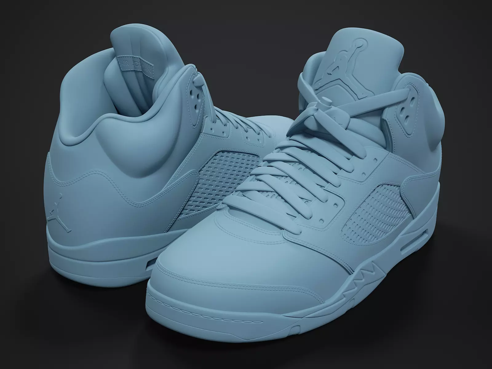 Air Jordan5-retro sneaker-3d printable 3D print model_0