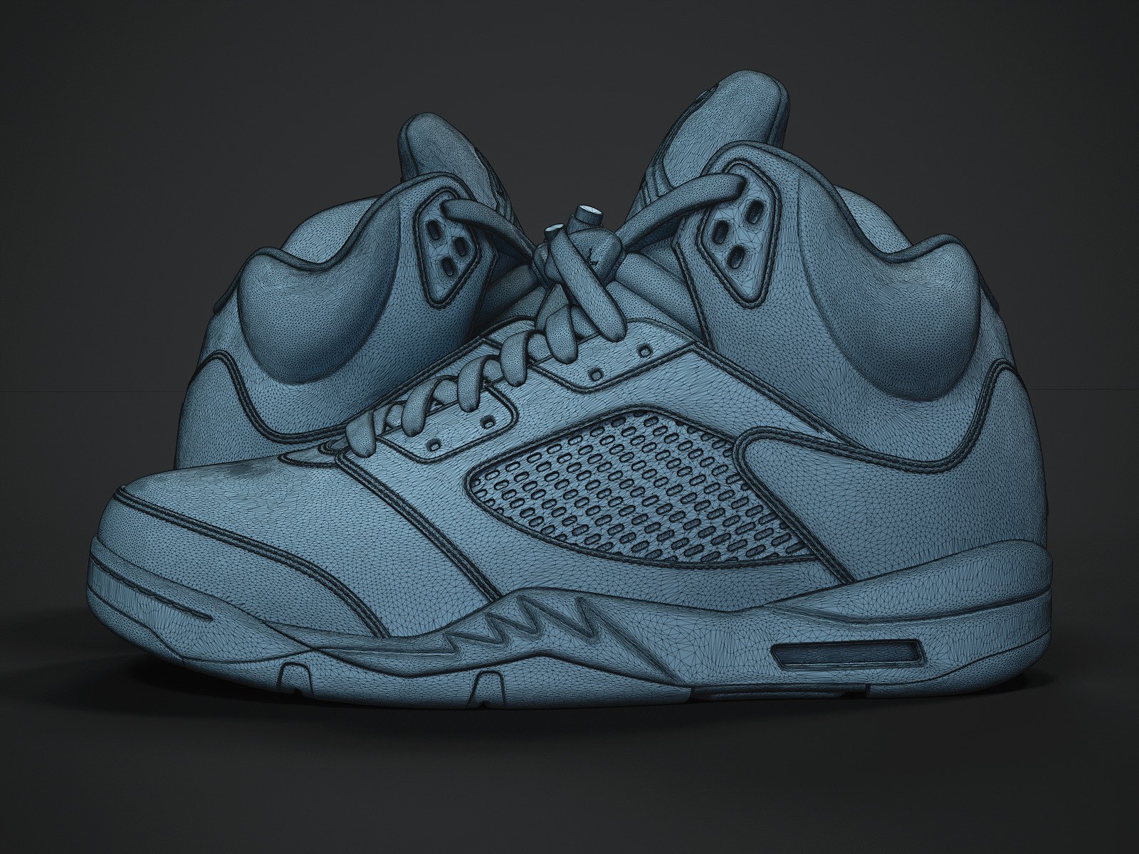 Air Jordan5-retro sneaker-3d printable 3D print model_7