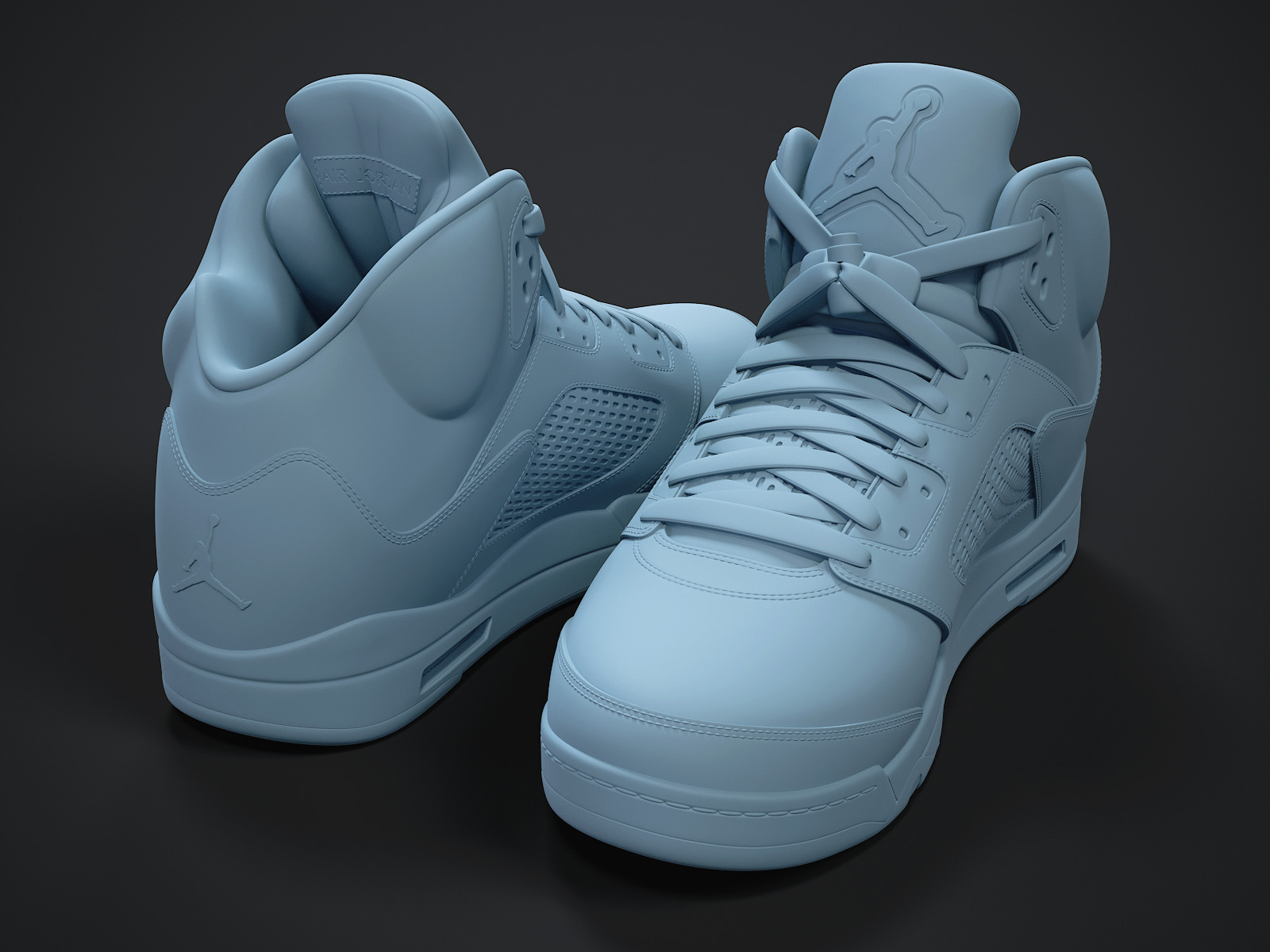 Air Jordan5-retro sneaker-3d printable 3D print model_3