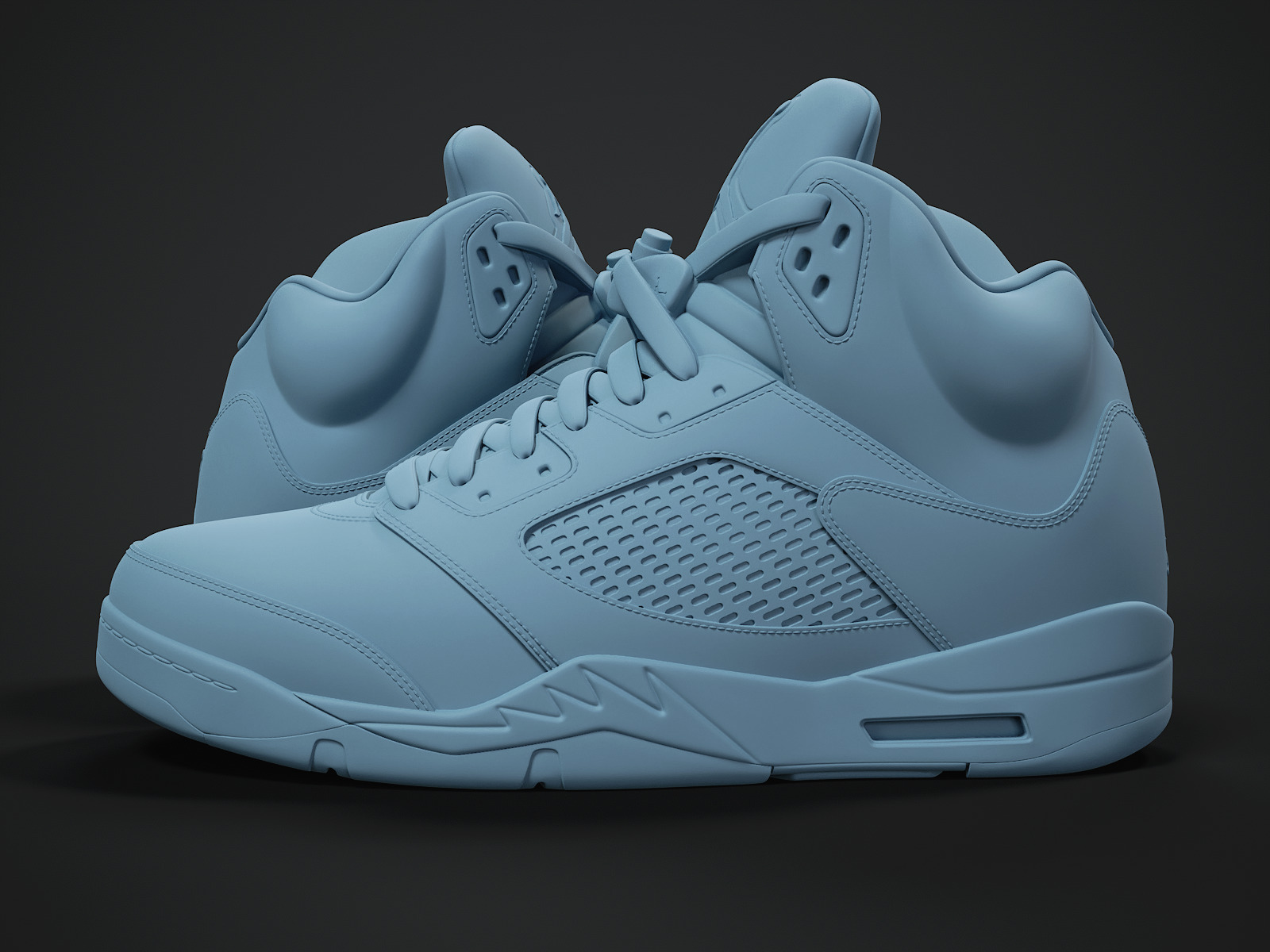 Air Jordan5-retro sneaker-3d printable 3D print model_1