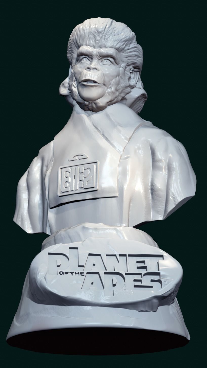 Planet of the Apes-Cornelius and Zira Busts 3D print model_3