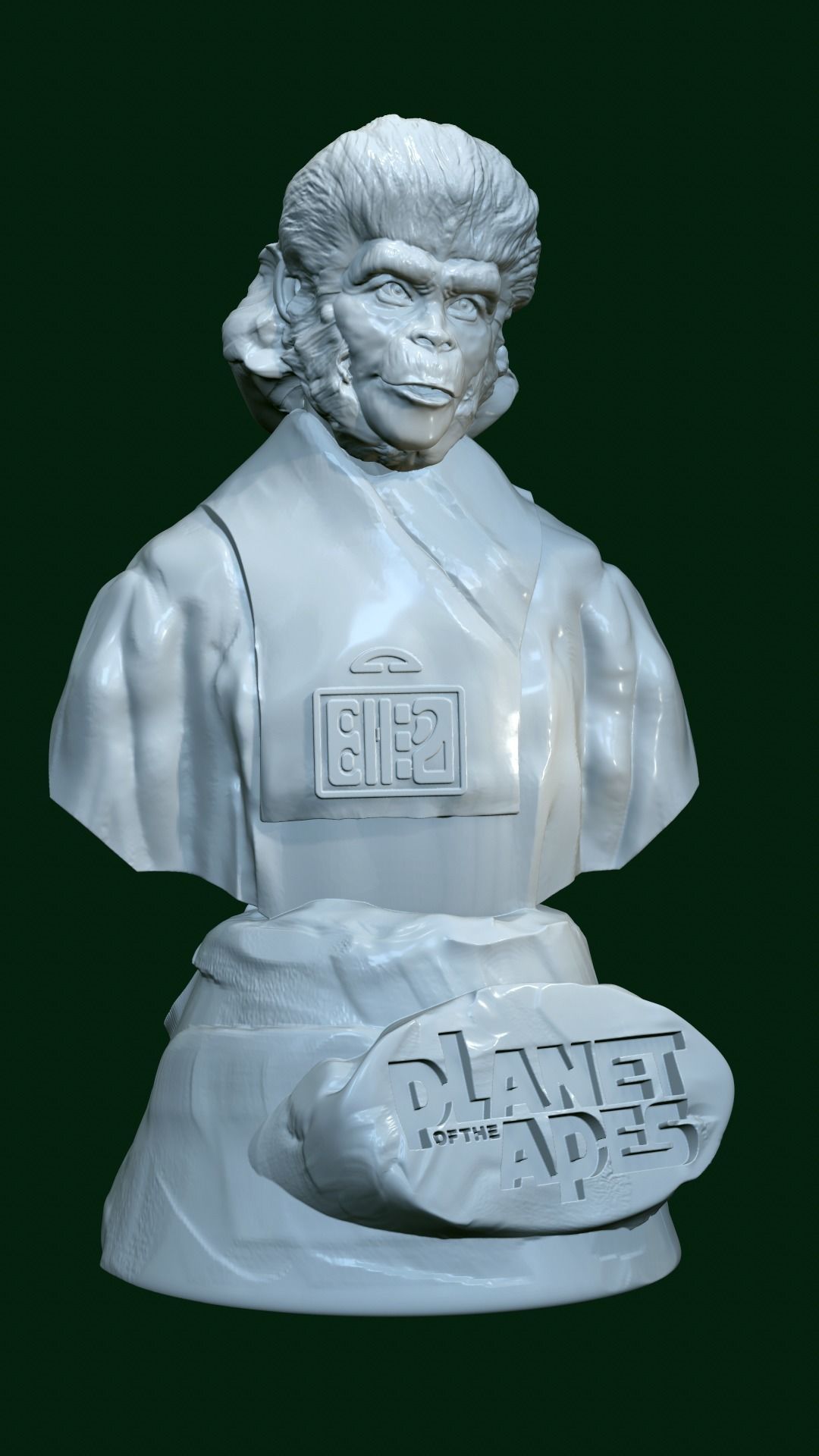 Planet of the Apes-Cornelius and Zira Busts 3D print model_8