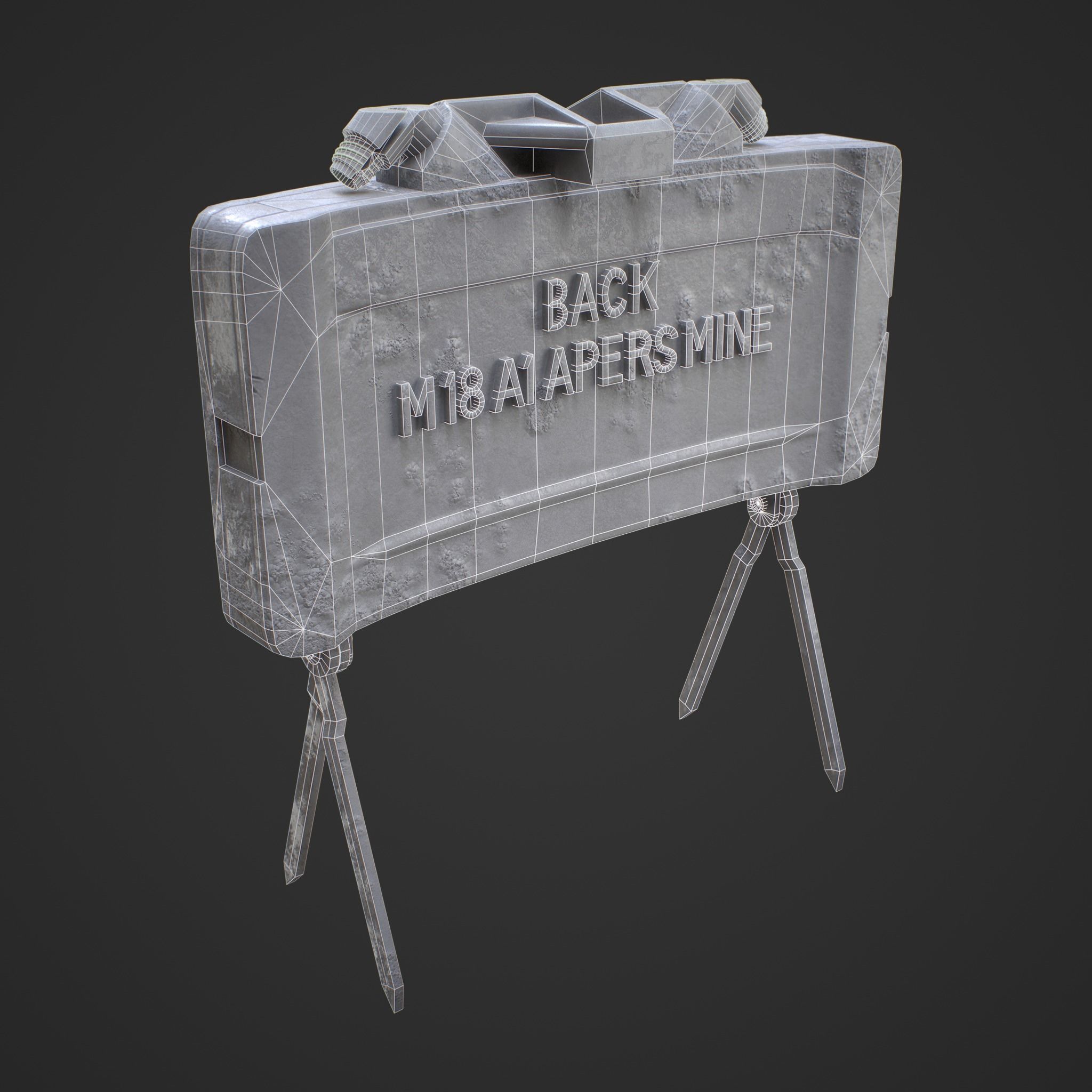 M18A1 Claymore Mine 3D Game Ready Model Low-poly 3D model_14