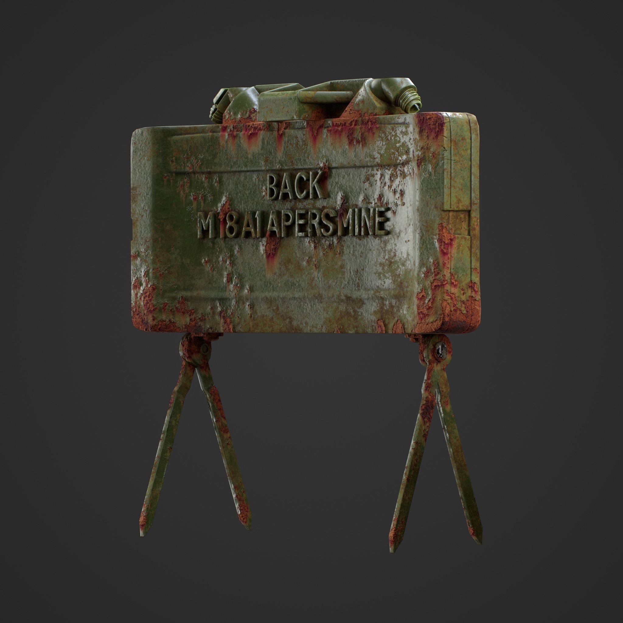 M18A1 Claymore Mine 3D Game Ready Model Low-poly 3D model_29