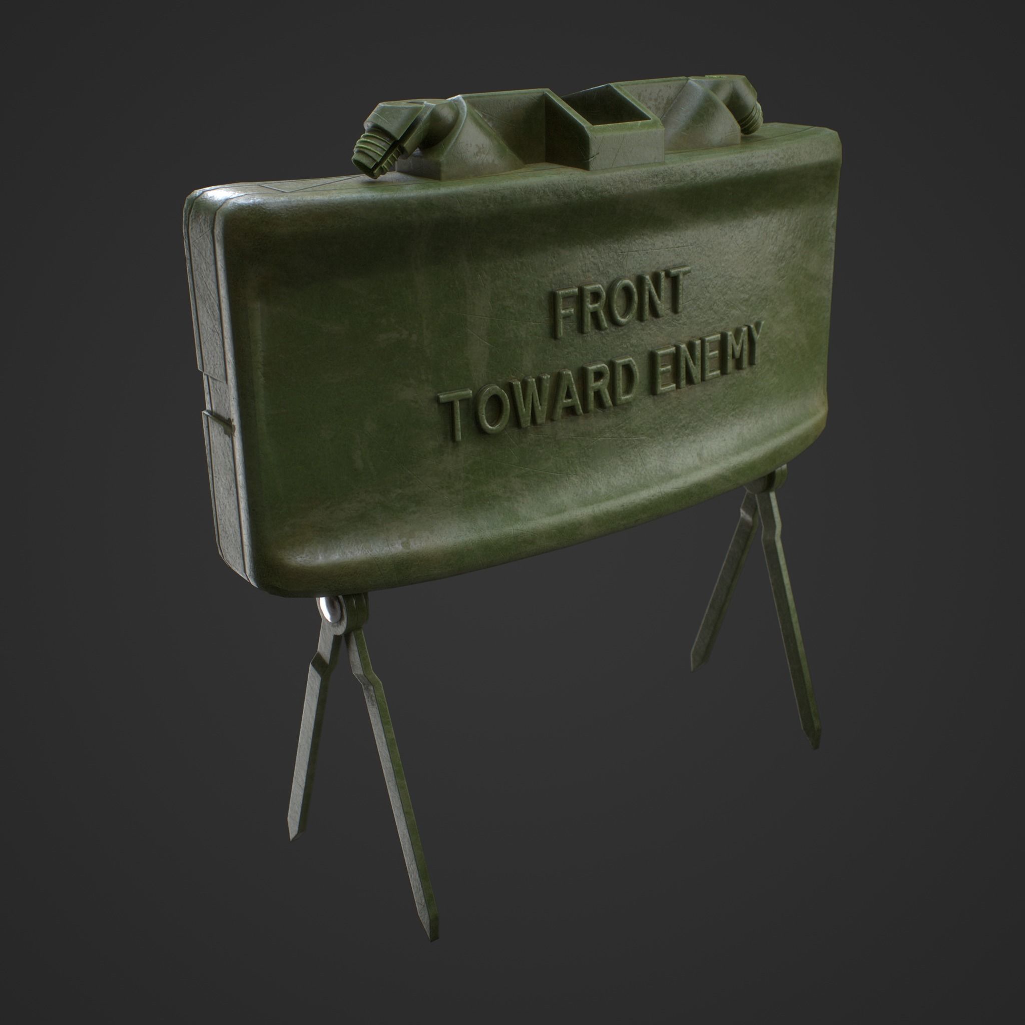 M18A1 Claymore Mine 3D Game Ready Model Low-poly 3D model_4