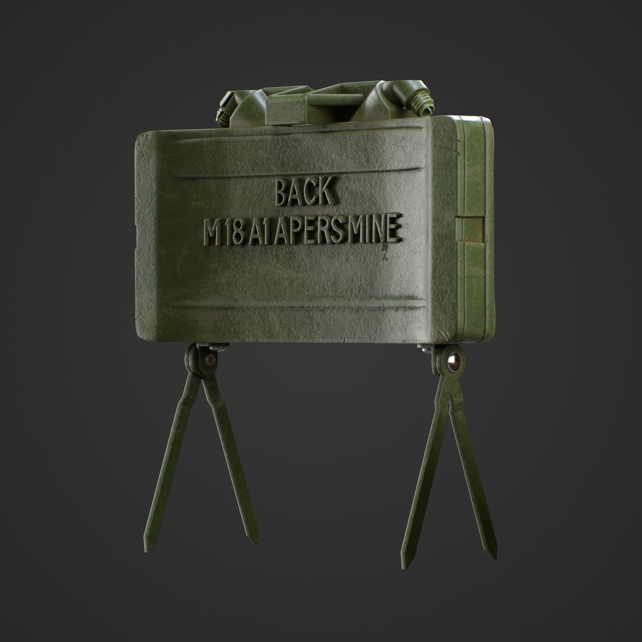 M18A1 Claymore Mine 3D Game Ready Model Low-poly 3D model_27