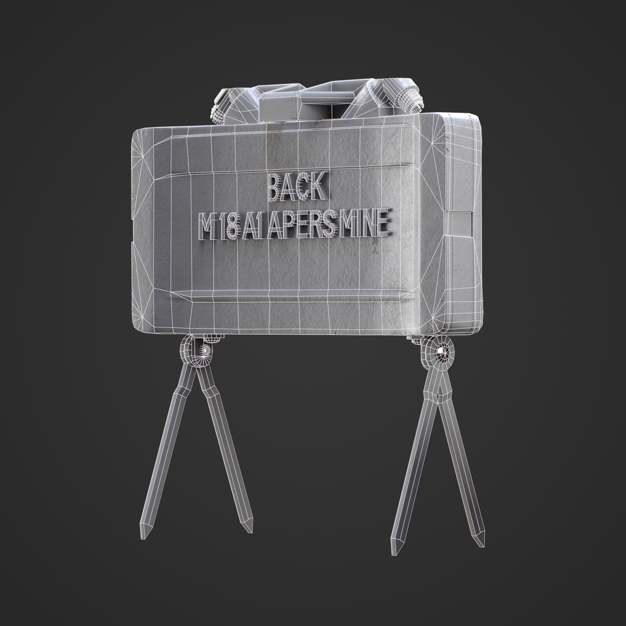 M18A1 Claymore Mine 3D Game Ready Model Low-poly 3D model_28