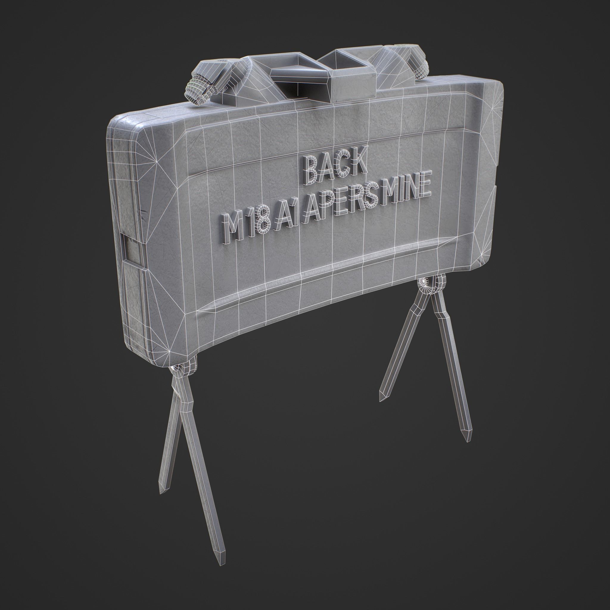 M18A1 Claymore Mine 3D Game Ready Model Low-poly 3D model_12