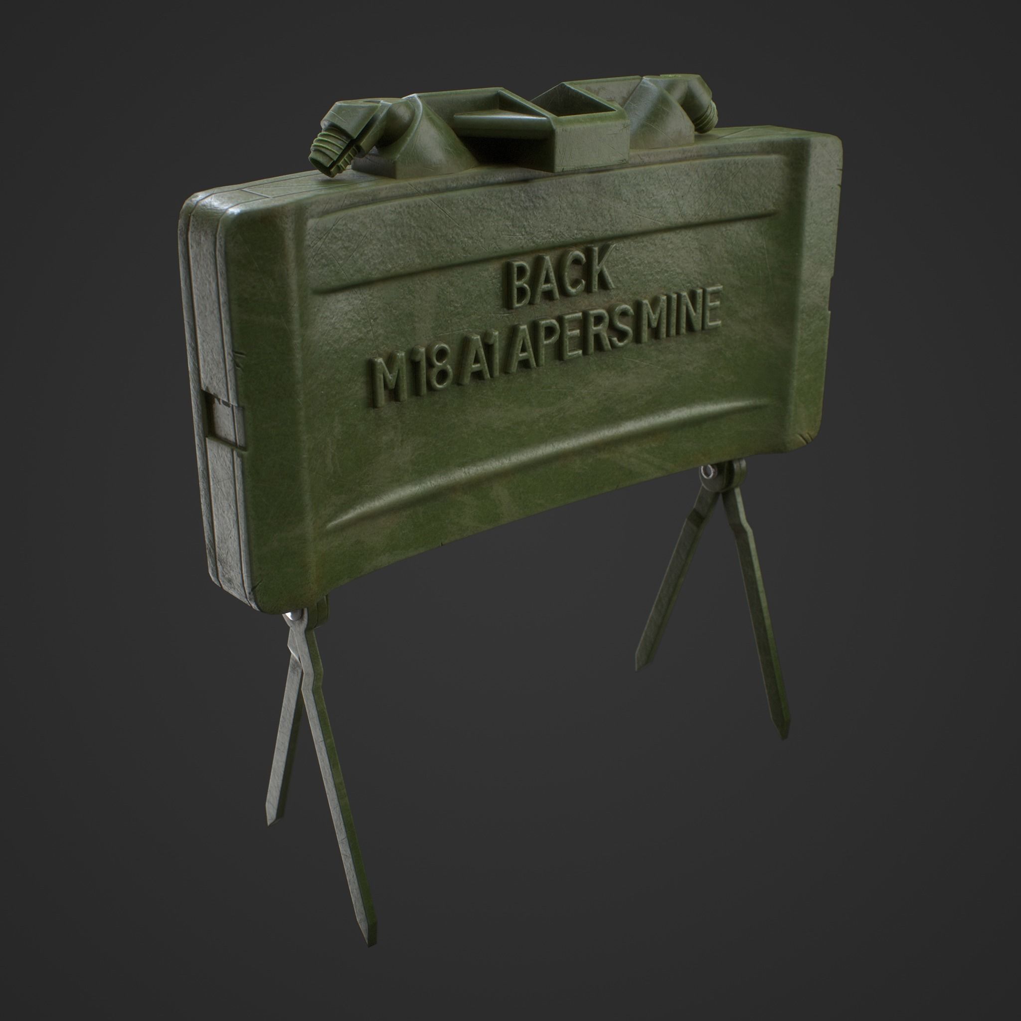 M18A1 Claymore Mine 3D Game Ready Model Low-poly 3D model_11