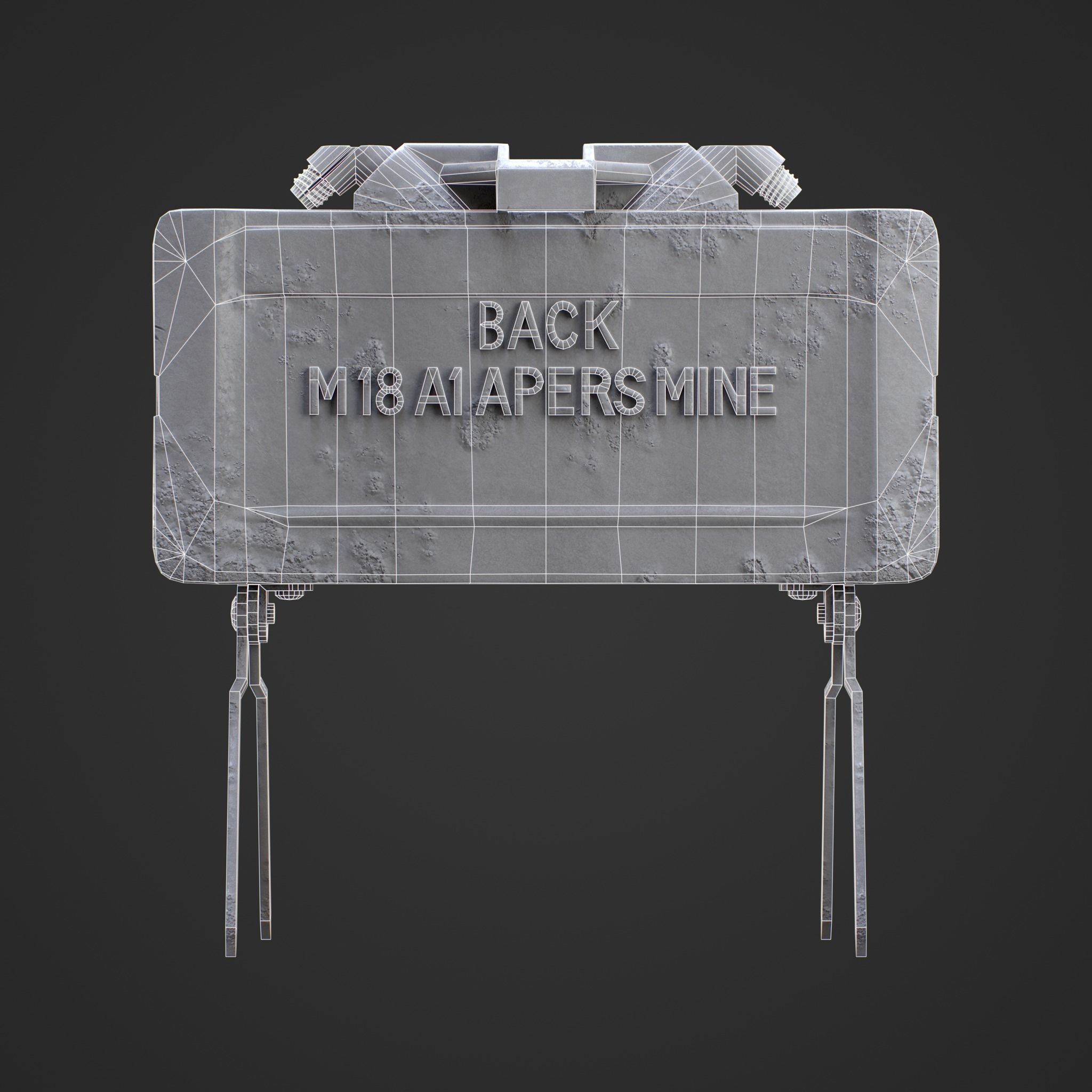 M18A1 Claymore Mine 3D Game Ready Model Low-poly 3D model_34