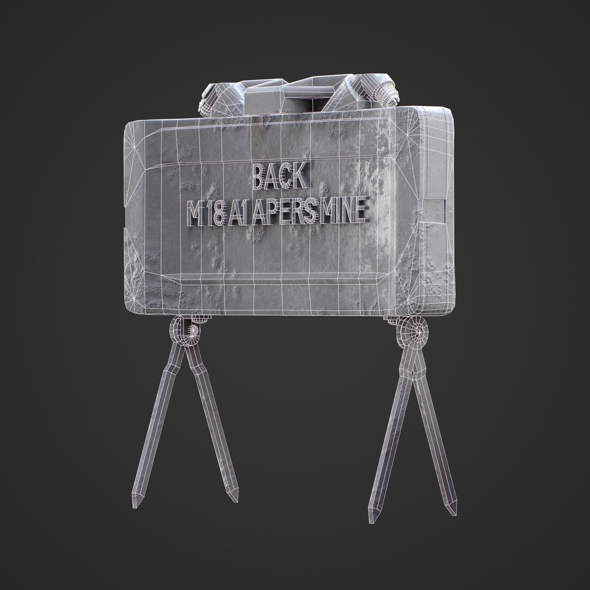 M18A1 Claymore Mine 3D Game Ready Model Low-poly 3D model_30