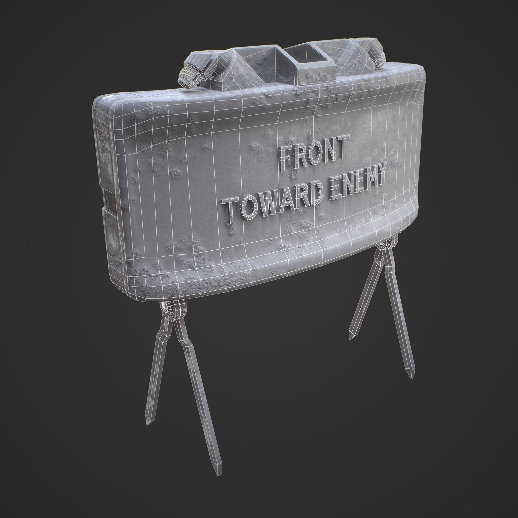 M18A1 Claymore Mine 3D Game Ready Model Low-poly 3D model_7