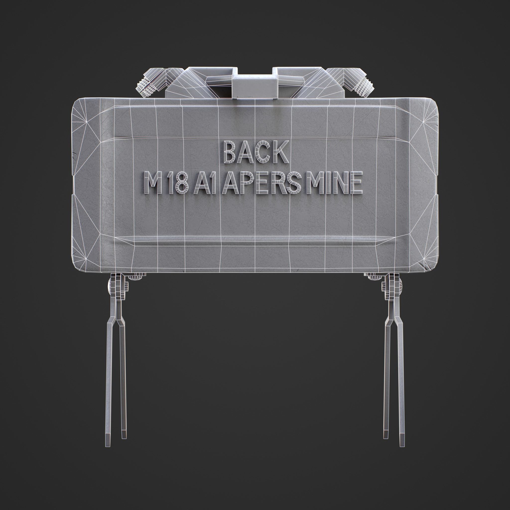 M18A1 Claymore Mine 3D Game Ready Model Low-poly 3D model_32