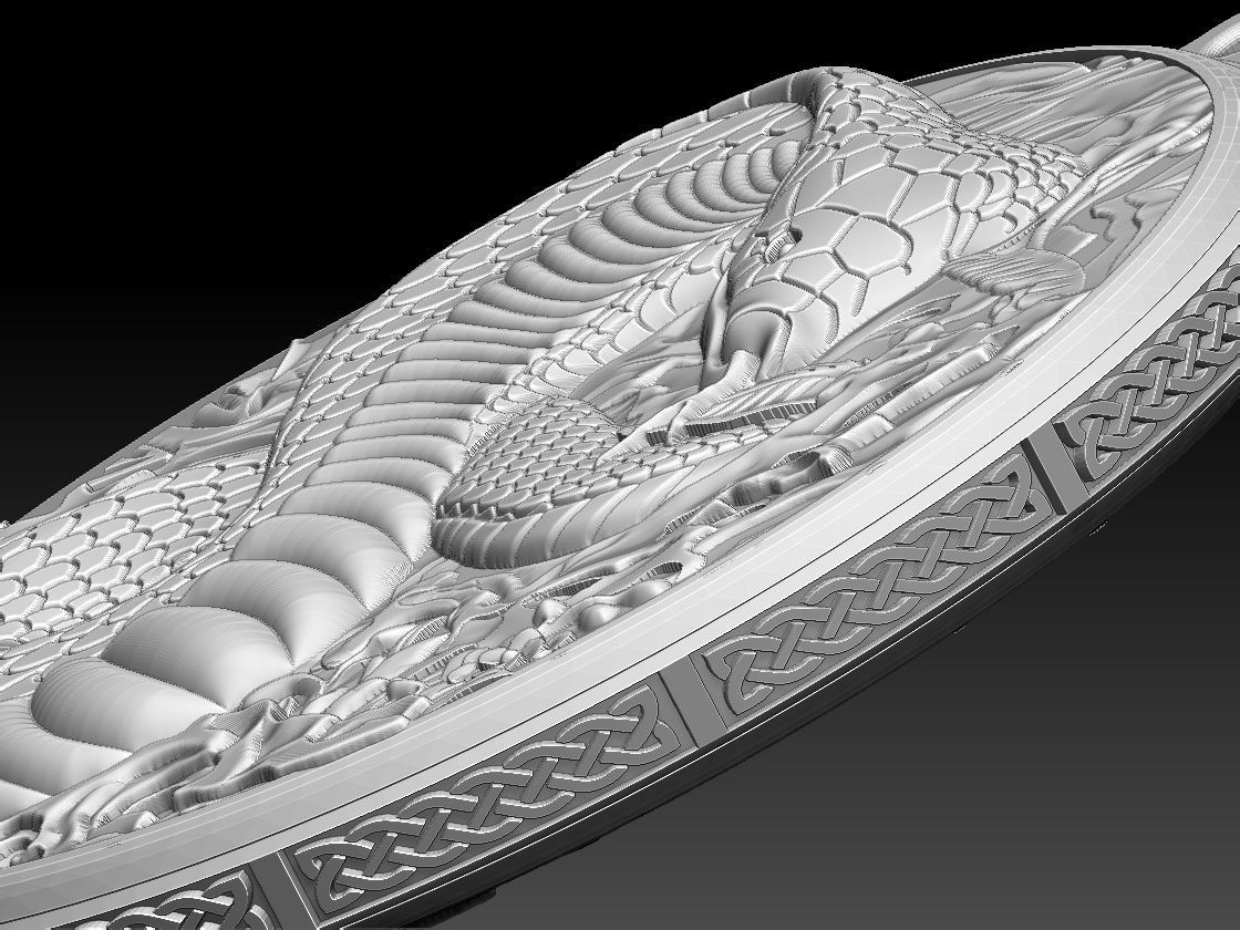 HM Cobra Snake Keychain 01 3D print model_11