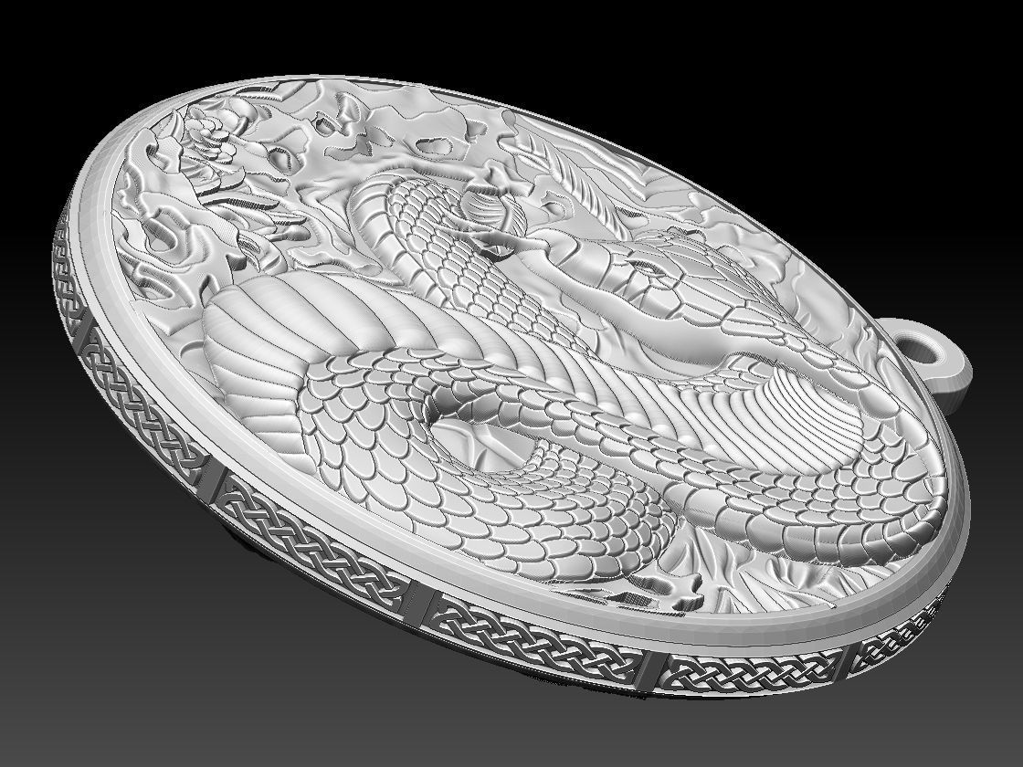 HM Cobra Snake Keychain 01 3D print model_8