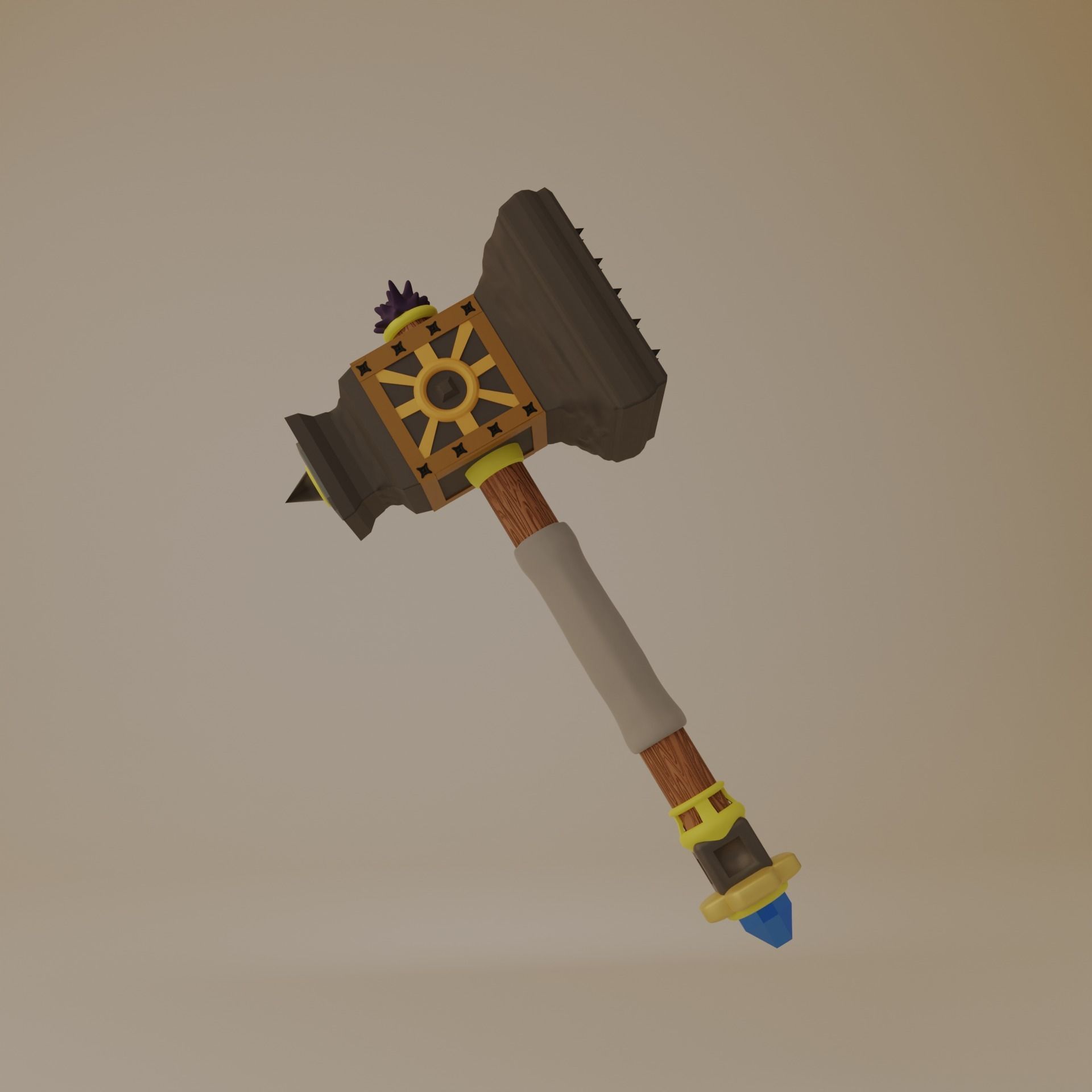 Hammer Prop Low-poly 3D model_2