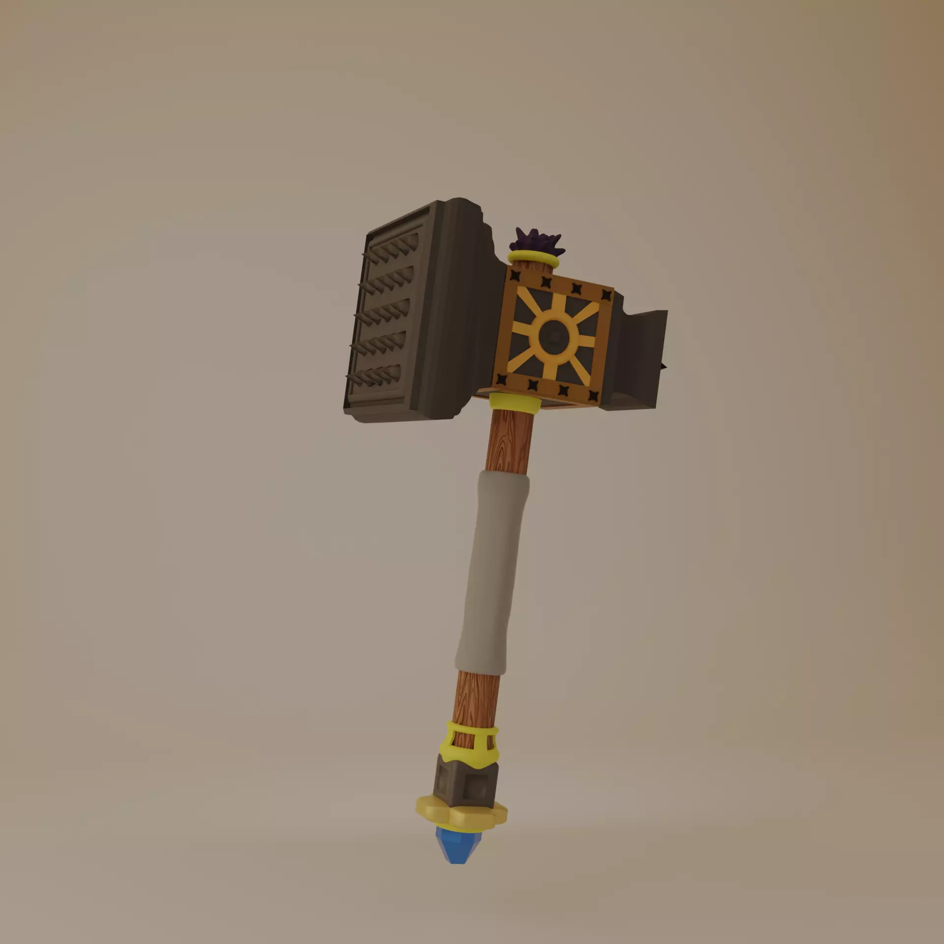 Hammer Prop Low-poly 3D model_0