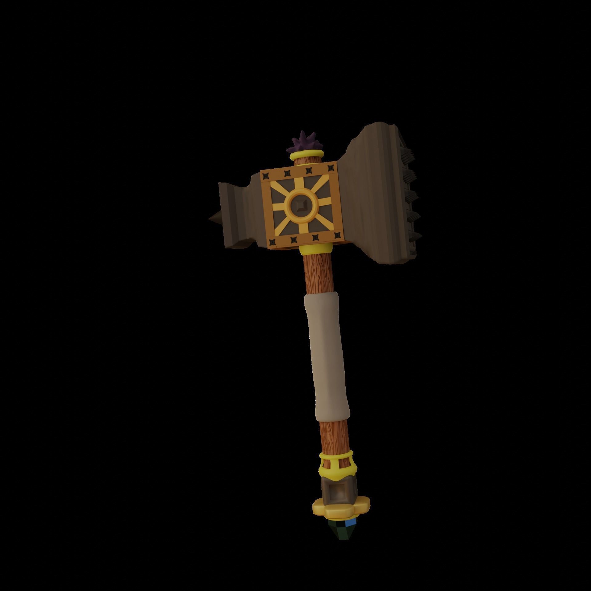 Hammer Prop Low-poly 3D model_5