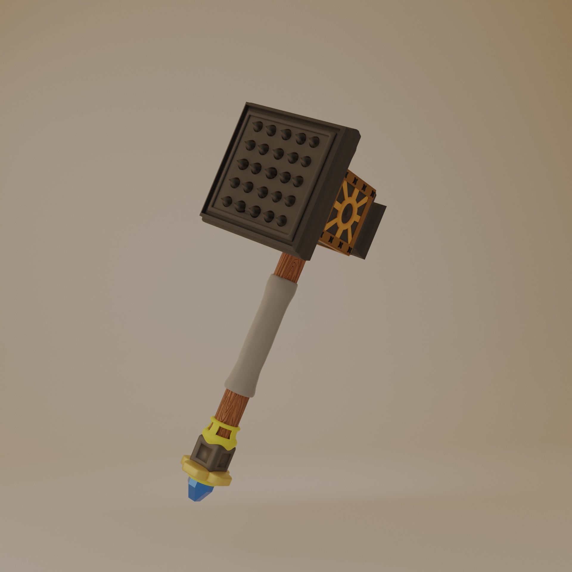 Hammer Prop Low-poly 3D model_3