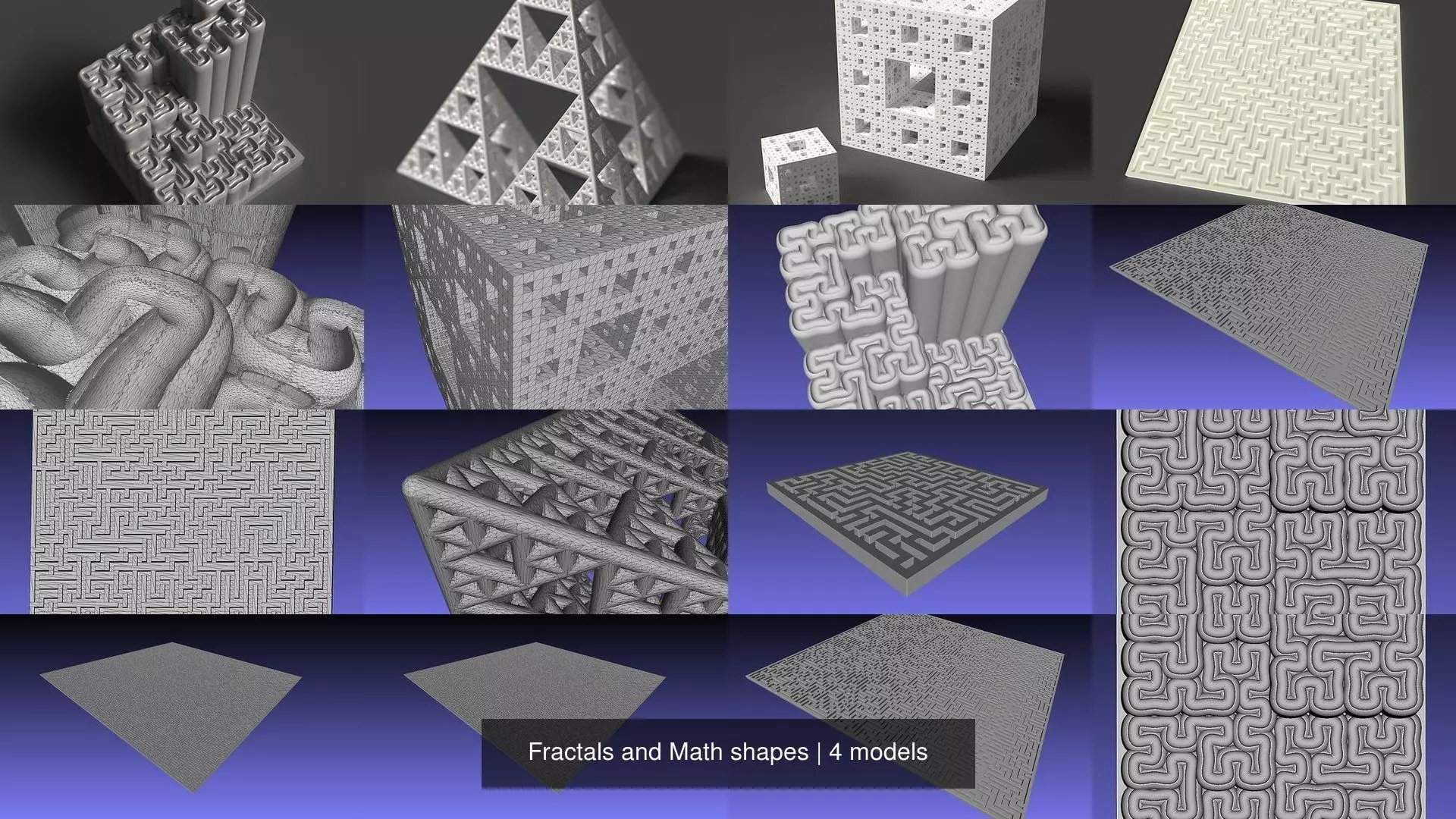 Fractals and Math shapes 3D Model Collection_0
