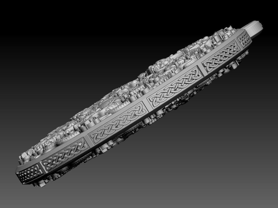 HM Asian Nine Dragons Keychain 3D print model_5