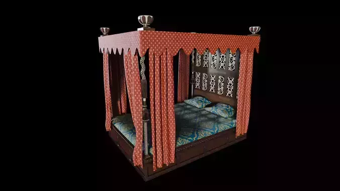 Royal Medieval Canopy Bed