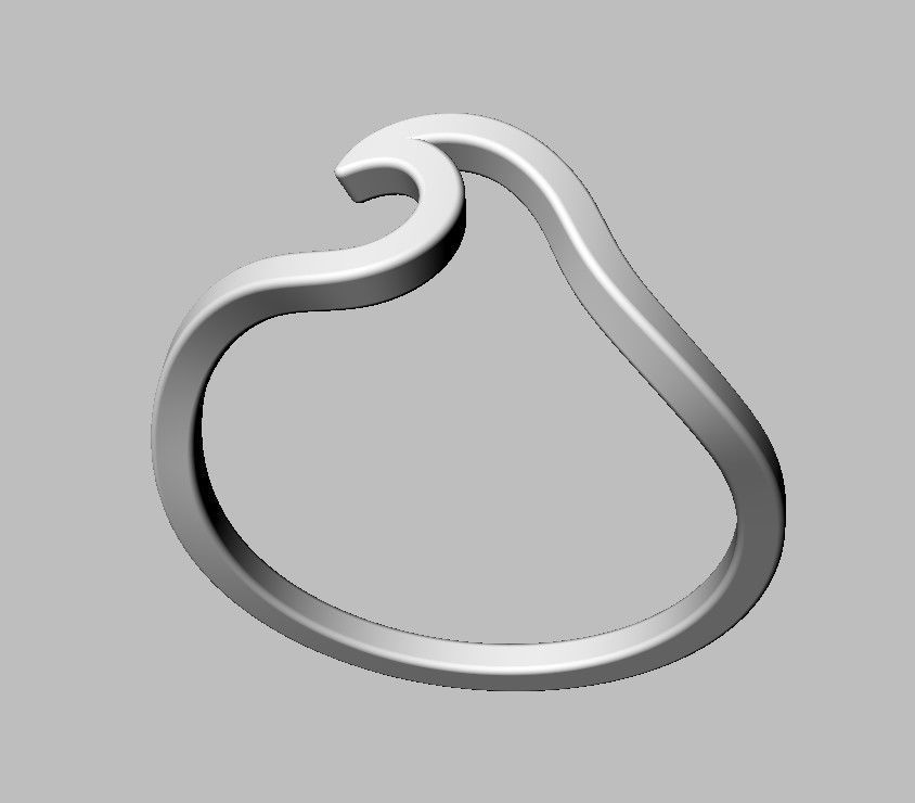 Wave Ring 3D print model_21