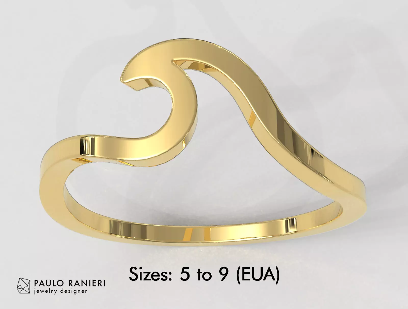 Wave Ring 3D print model_0