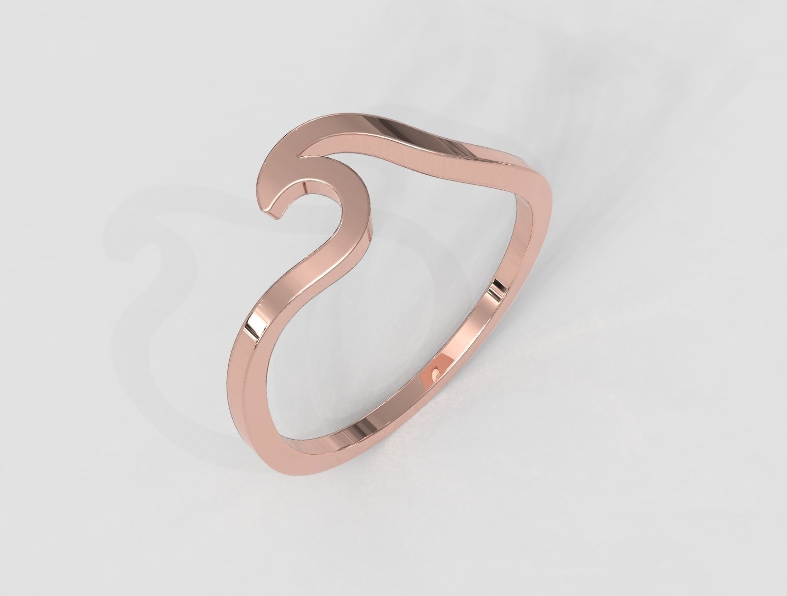 Wave Ring 3D print model_1