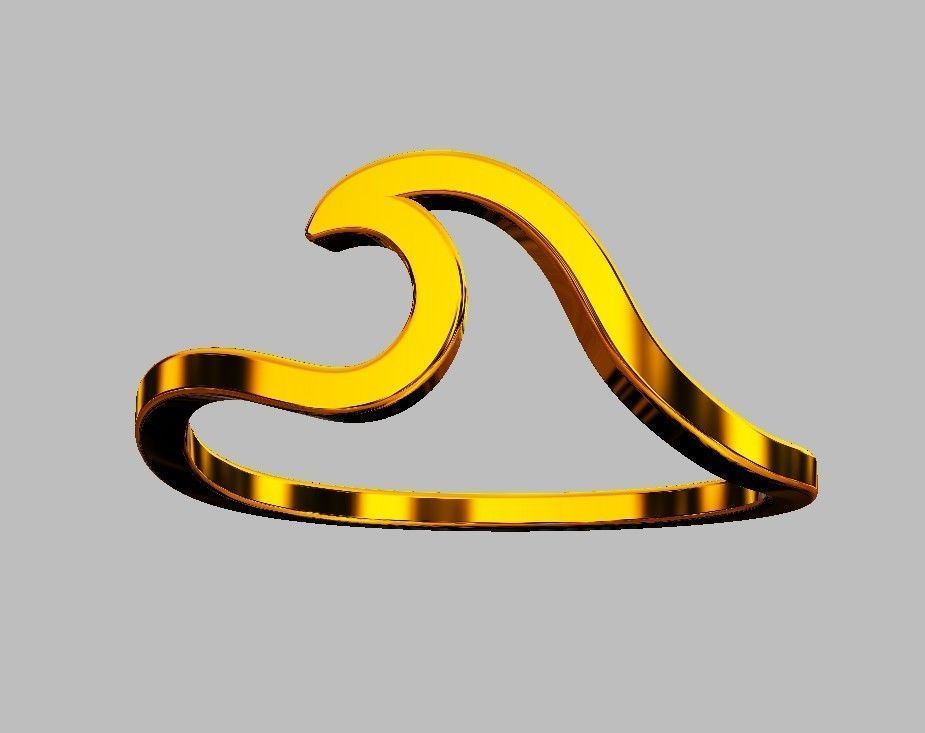 Wave Ring 3D print model_7