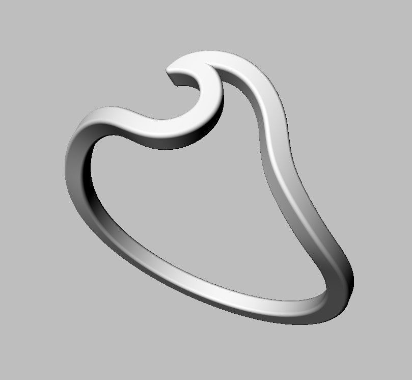 Wave Ring 3D print model_18