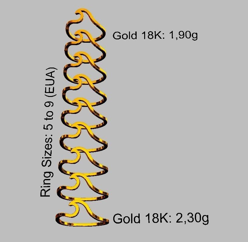 Wave Ring 3D print model_5