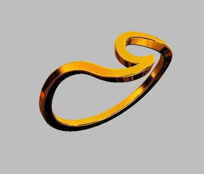 Wave Ring 3D print model_11